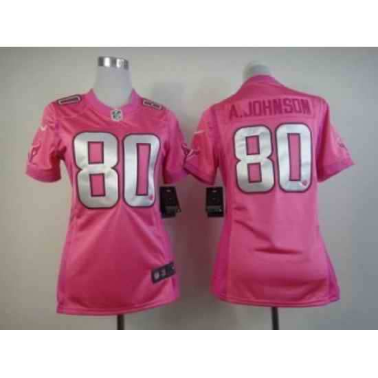 Women Nike NFL Houston Texans #80 Andre A.Johnson Pink Jerseys[love's]